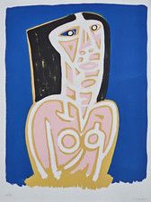 GIUSEPPE MIGNECO (1908-1997) Litografia Opera Grafica Figura Femminile 70 x 50