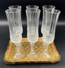 Servizio prosecco champagne spumante 6 Calice flûte cristallo Pigna con vassoio