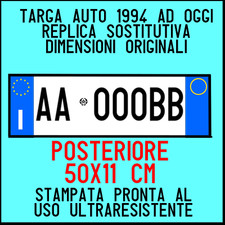 TARGA AUTO PROVVISORIA