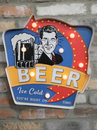 Grande luce birra metallo