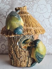 Vintage Mid 20th Century Bossons Chalkware Wall Plaque Blue Tits 1967