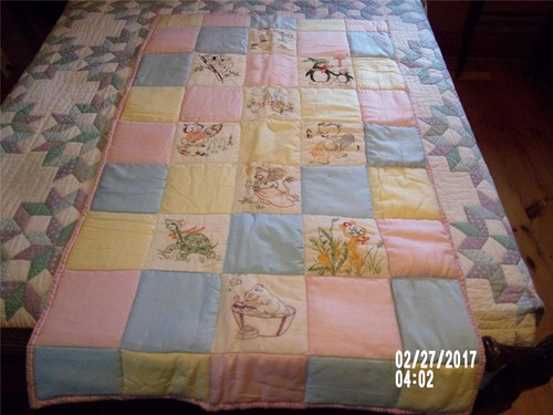 Trapunta culla bambino vintage