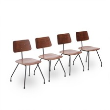 4 sedie in compensato curvato