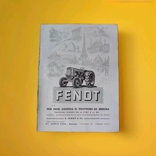 PUBBLICITÀ TRATTORI FENDT DA RIVISTA Anni "50