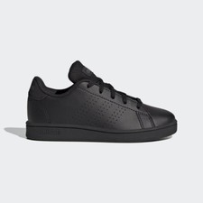 SCARPE ADIDAS ADVANTAGE ID3888 NERO BLACK stile stan smith BAMBINO DONNA PELLE