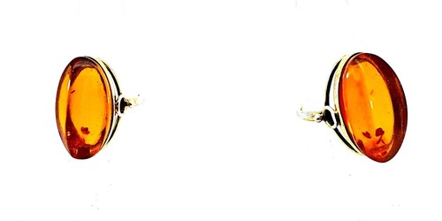 Anello argento con ambra - con,