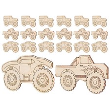  20 pezzi forme artigianali per auto in legno per bambini fette di legno non