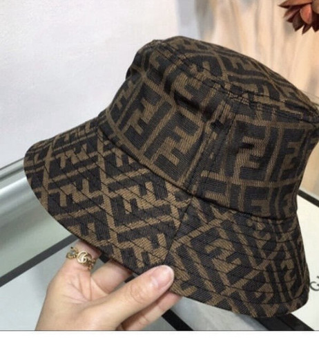 Cappello fendi logo marrone - logo,