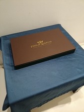 Scatola Originale Philip Watch In Pelle Per 6 Orologi Concessionario Vintage