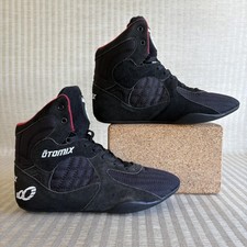 Scarpe da wrestling Otomix sollevamento pesi uomo taglia 10,5 nere scamosciate alte N3000