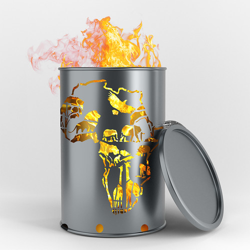 Bidone fuoco africa regalo - bidone,