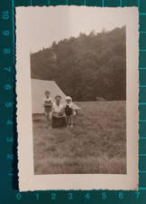 FOTO GERMANIA DONNA E BAMBINI IN CAMPEGGIO TENDA 1930 - 4O C. ( F 38 )