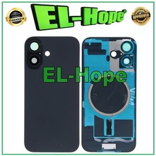 CASE VETRO SCOCCA POSTERIORE BACK COVER + MAGSAFE PER APPLE IPHONE 16 NERO