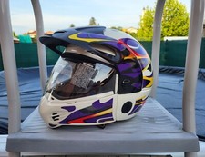 CASCO ENDURO MDS Anni 80-90 Vintage Size XL-62 Integrale+Jet Visiera (PANINARO)