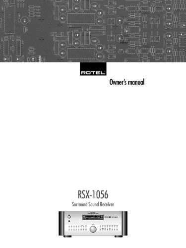 Rotel rsx 1056 - rsx-1056, ricevitore