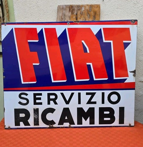 Insegna tabella smaltata fiat - smaltata,