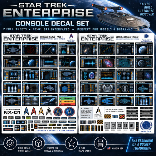 Decalcomanie console star - console,