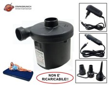 POMPA ELETTRICA 220 e 12 VOLT PER CANOTTI MATERASSINI GONFIA E SGONFIA 480 Lt/m