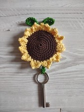 Portachiavi Girasole Fatto A Mano All'uncinetto 