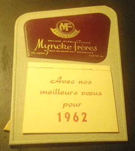 1962 table calendar - 1962,