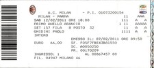 Biglietto stadio A.C. Milan vs