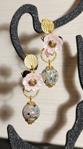 Orecchini donna rosa - , quarzo