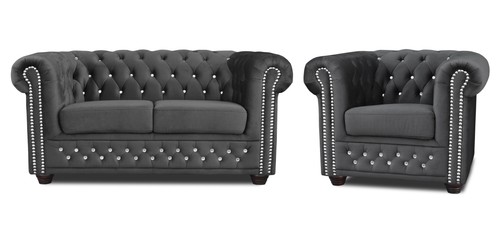 Divano tessuto chesterfield - divano,