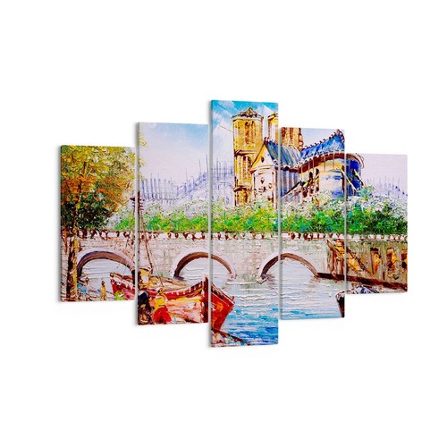 Quadro tela 150x100cm barca - quadro,