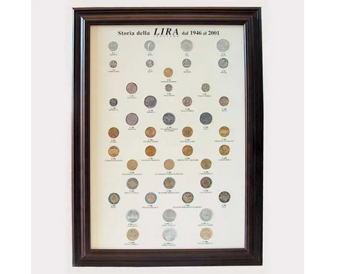 Quadro per monete lira - quadro,