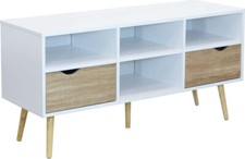 Mobile Mobile Porta Tv Brody in Legno cm 117x39x58 h Bianco Magazzini Cosma