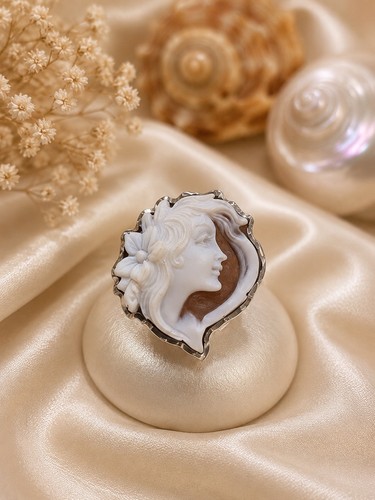 Anello cammeo donna argento - anello,