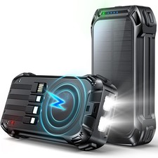 Solar Power Bank 26800mAh: 30W PD 3.0 A USB C