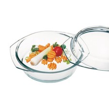Simax Ciotola di Vetro Rotondo Con Coperchio Stampo da Forno IN Borosilicato