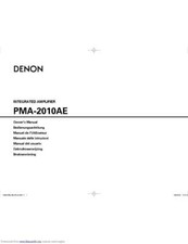 Denon PMA-2010AE Ricevitore Amplificatore Manuale del proprietario