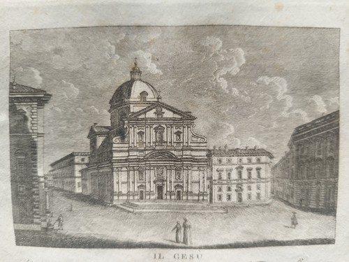Antica stampa del 1838 veduta - antica,
