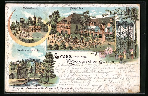 Litografia hannover giardino - litografia,