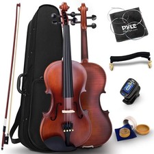 Pyle violino 4 corde strumento compensato grado studente leggero 5 libbre 3,4 pollici