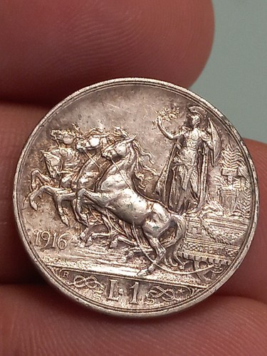 Regno italia lira 1916 - d'italia,