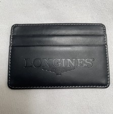 LONGINES Portafoglio Orologio Pelle Porta Carte - Autentico - NUOVO VECCHIO MAGAZZINO