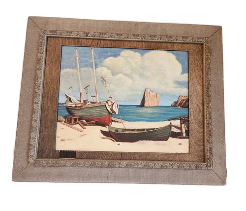 Dipinto vintage costa - , spiaggia