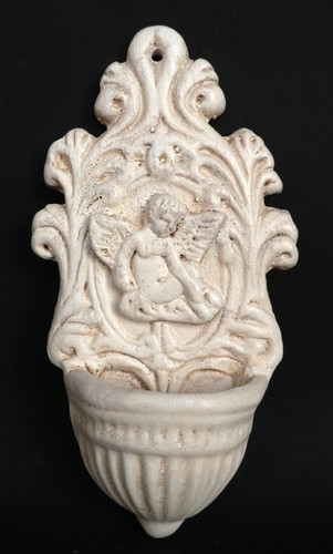 Acquasantiera ceramica - acquasantiera, in