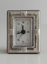 Orologio sveglia con cornice in argento 925 Sterling Paterna & Livi