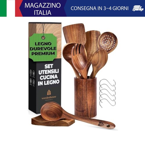 Set mestoli legno - mestoli, in