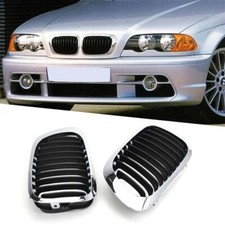 2x GRIGLIA RADIATORE GRIGLIA RENALE PER BMW Serie 3 E46 Coupè Cabrio 99-03 Cromo + Nero