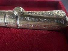 🔴  Penna stilografica placcata oro eyedropper Art Nouveau scrive antica 1915