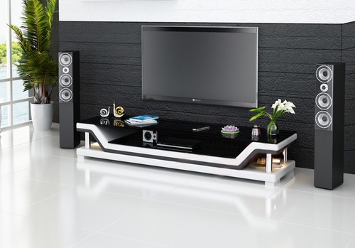 Credenza rtv pelle - pelle, vetro