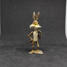 Mini action figure vintage in metallo Willy il Coyote, Warner Bros 1988
