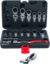 BGS Do It Yourself Set di chiavi e punte ad anello a cricchetto da infilare | 6 - 20 mm...