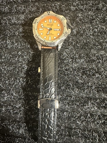 Seiko solar orange dial - dial, 200m