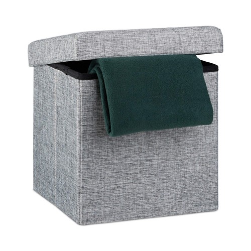 Relaxdays pouf pieghevole con - pieghevole,